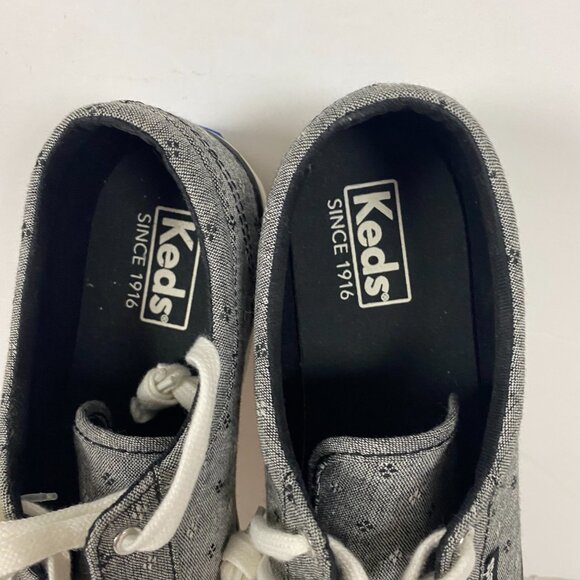 NWT Womens Keds Maven Chambray Diamond Shoes Sneakers Size 7.5 Black/Gray/White - Picture 10 of 13